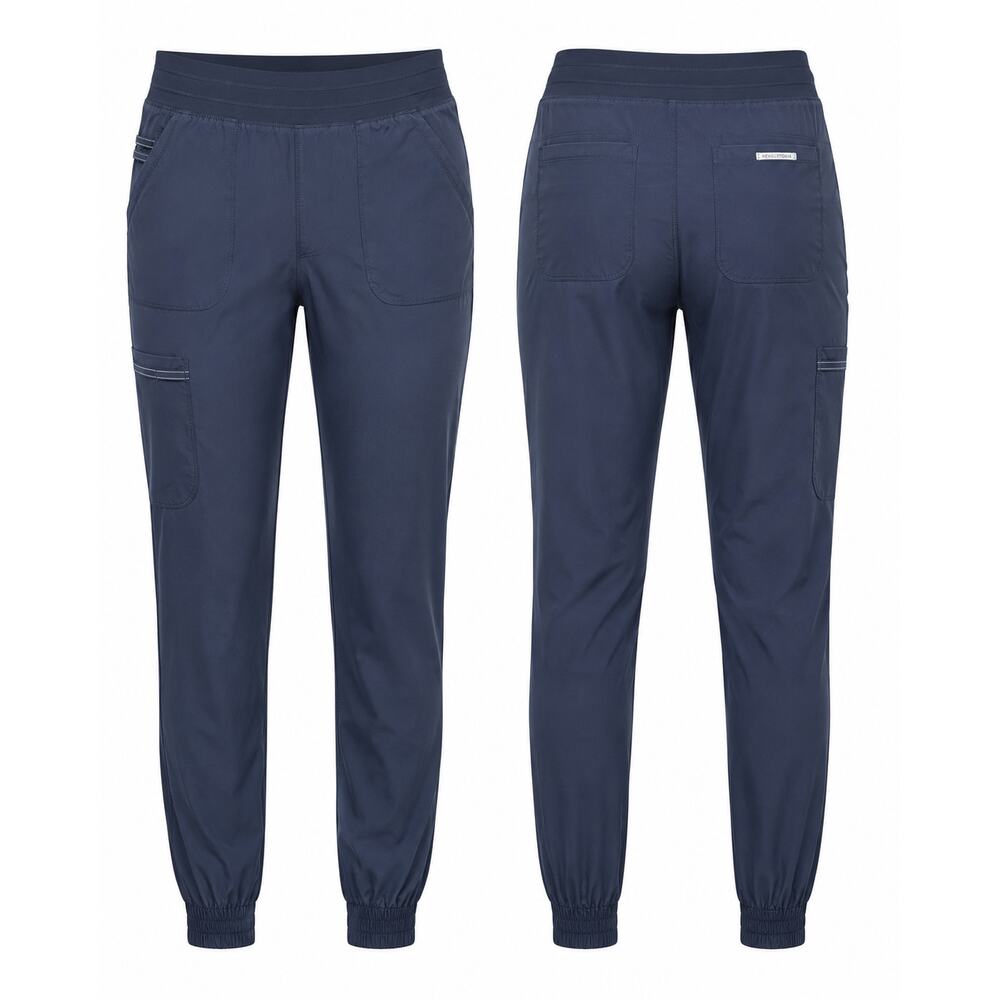 Revolution Navy Scrub Jogger Pants L Stretch Cargo Medical Uniform